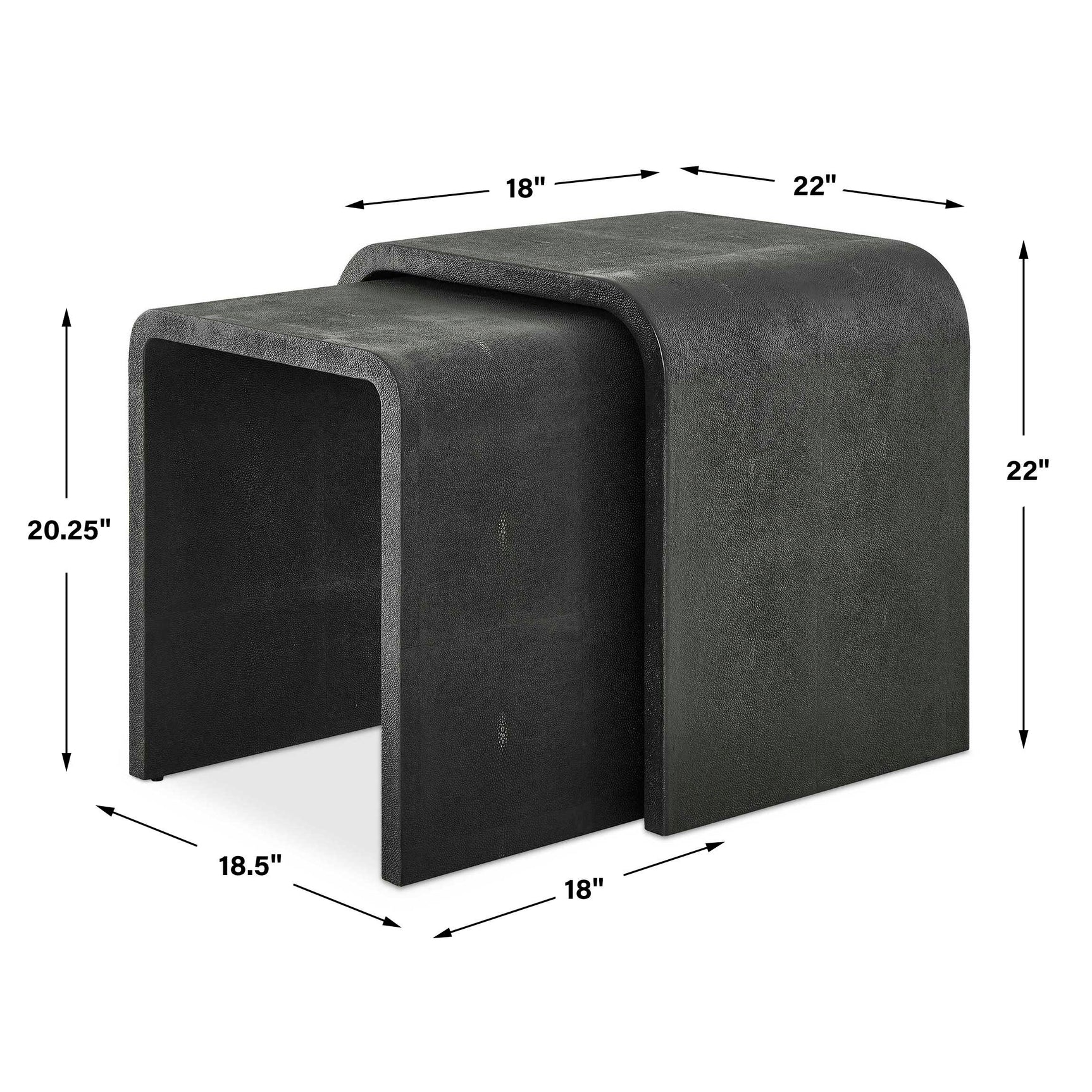 Interpose Black/Gray Nesting Side Table (Set of 2)