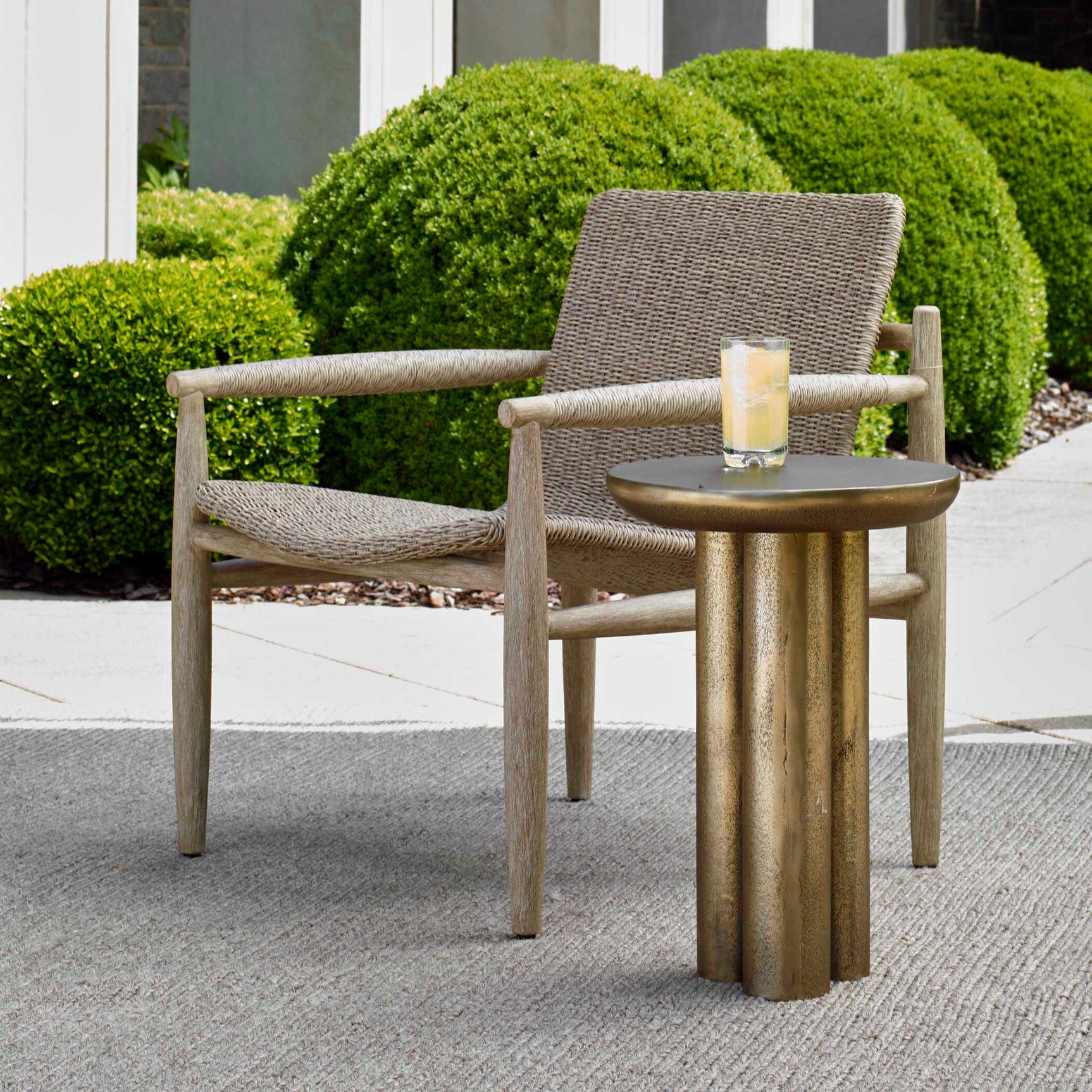 Thorp Brass Outdoor Accent Table