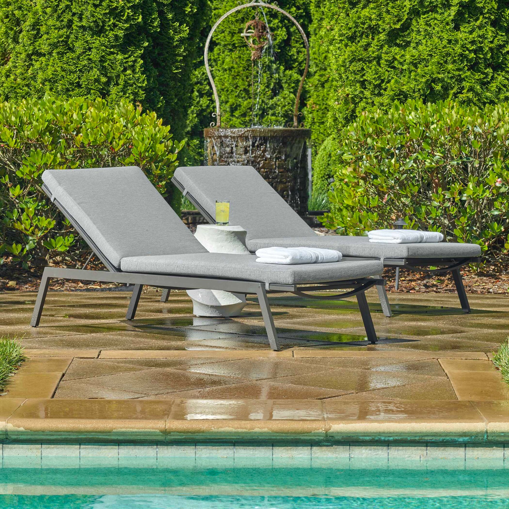 Bea Black Outdoor Pool Chaise