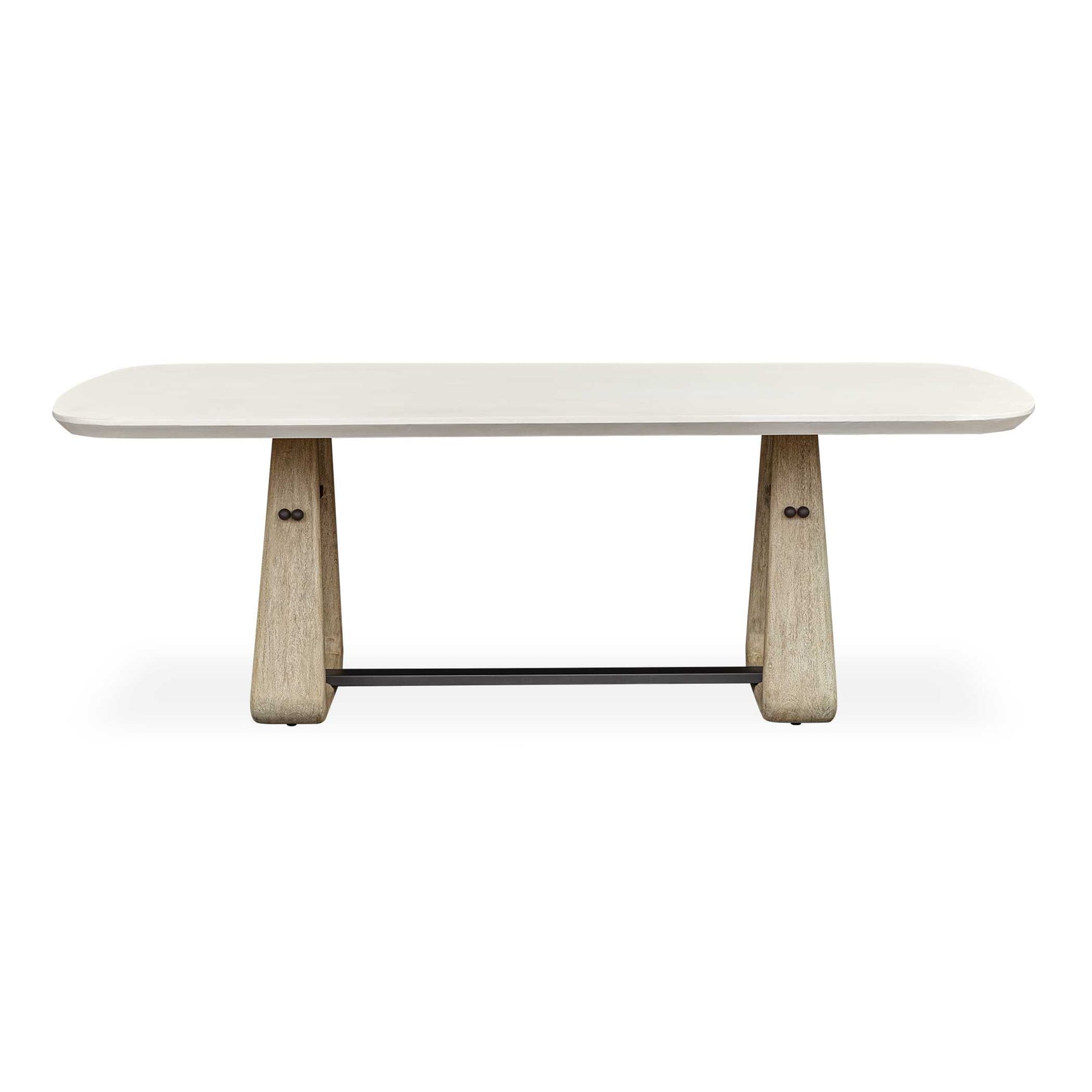 Circa White/Woodtone Concrete Outdoor Dining Table