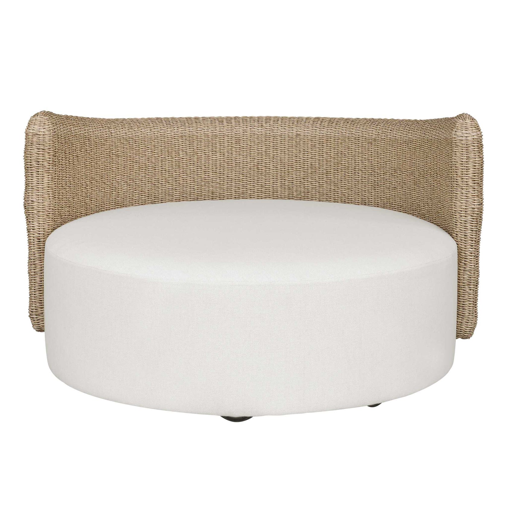 Sunset Gray/White Outdoor Round Swivel Day Bed