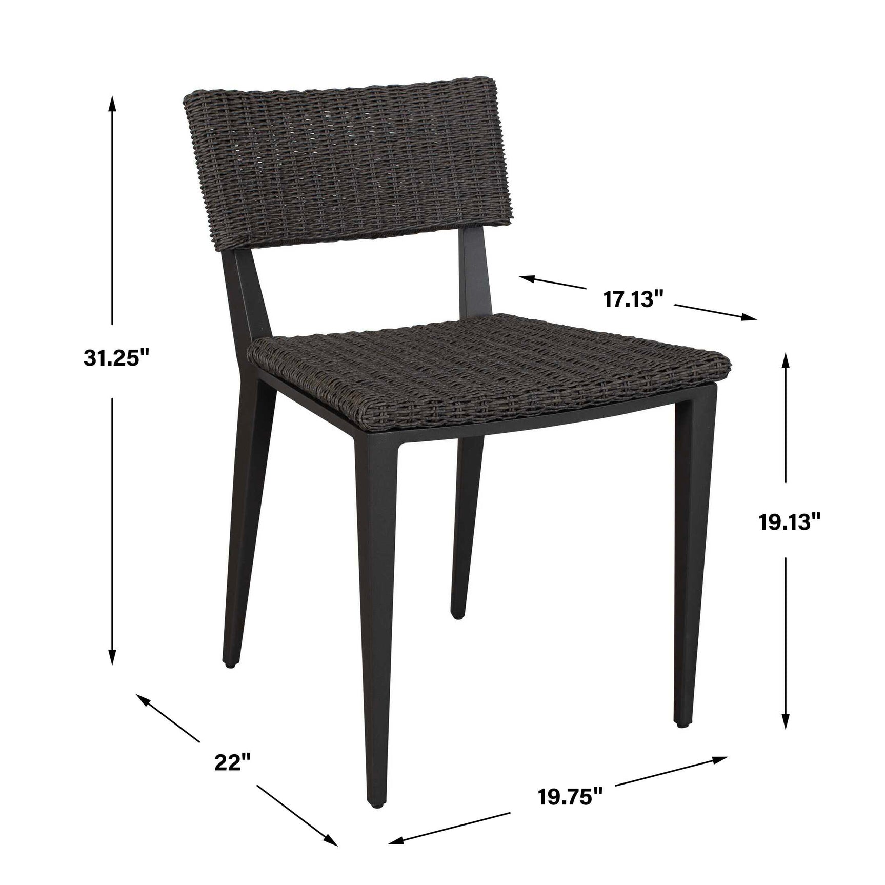 Calbas Black Java Outdoor Dining Chair