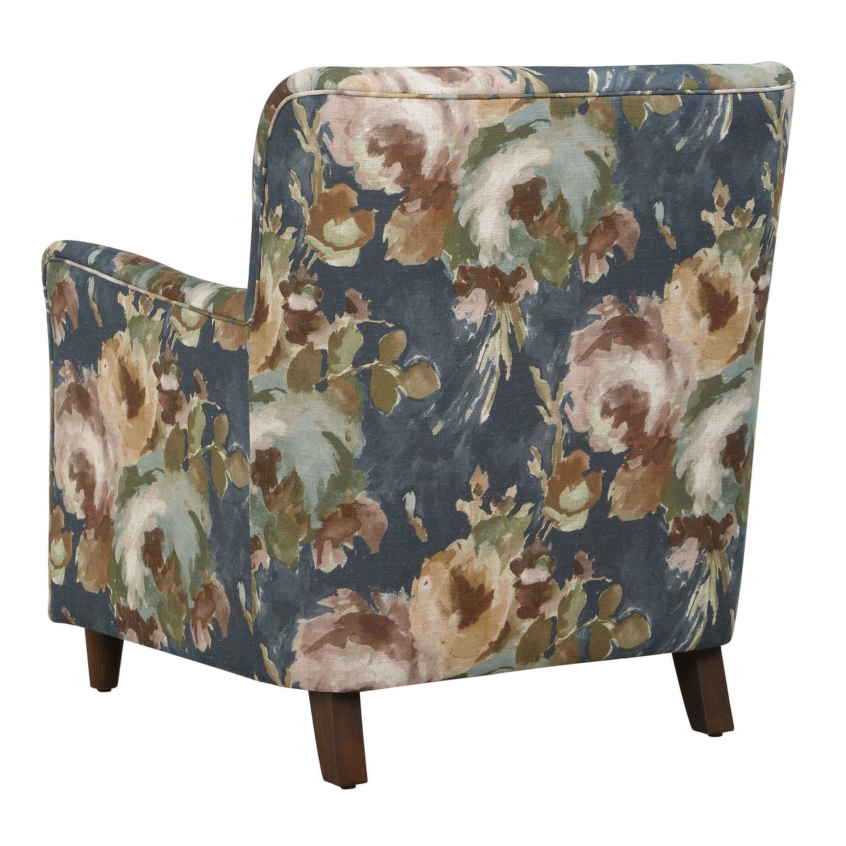 Lainey Blue Floral Upholstered Armchair