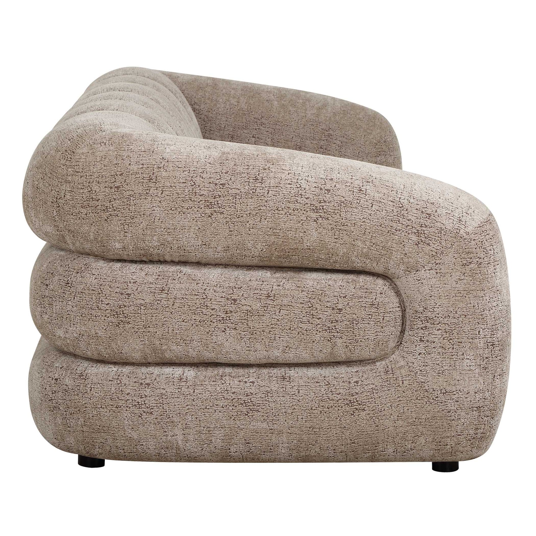 Modella Brown Upholstered Chenille Sofa