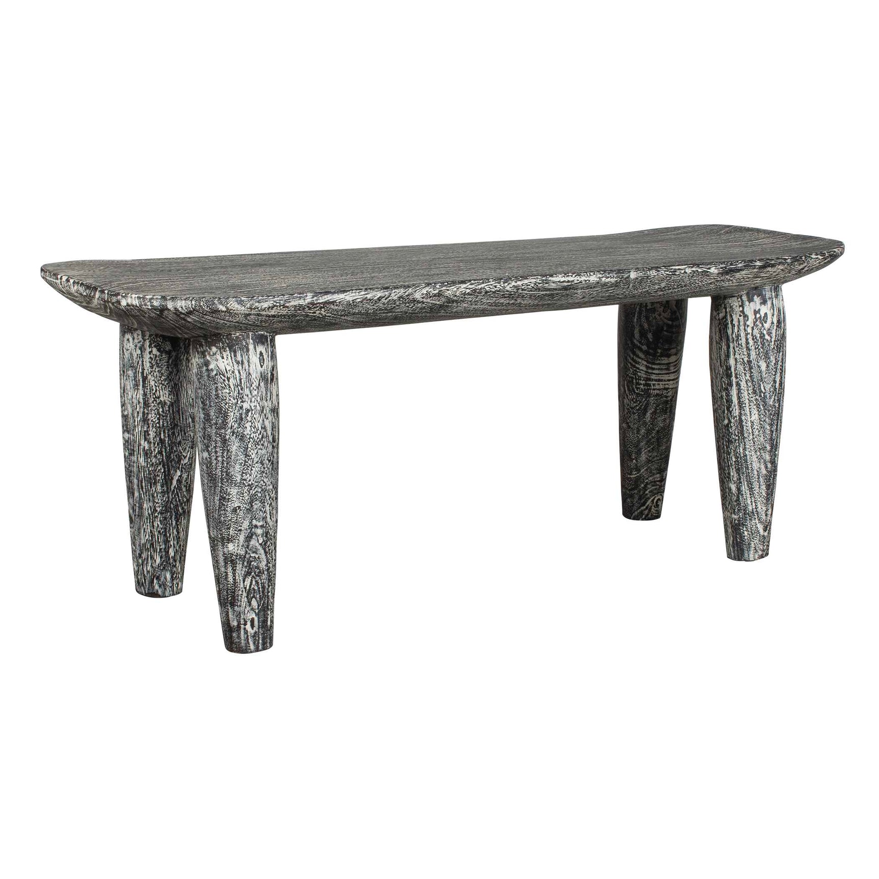 Fade To Black White Wood Bench