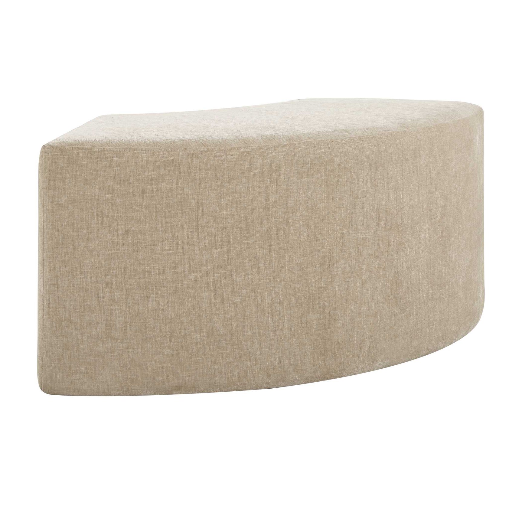 Khai Brown Rounded Plush Dining Bench