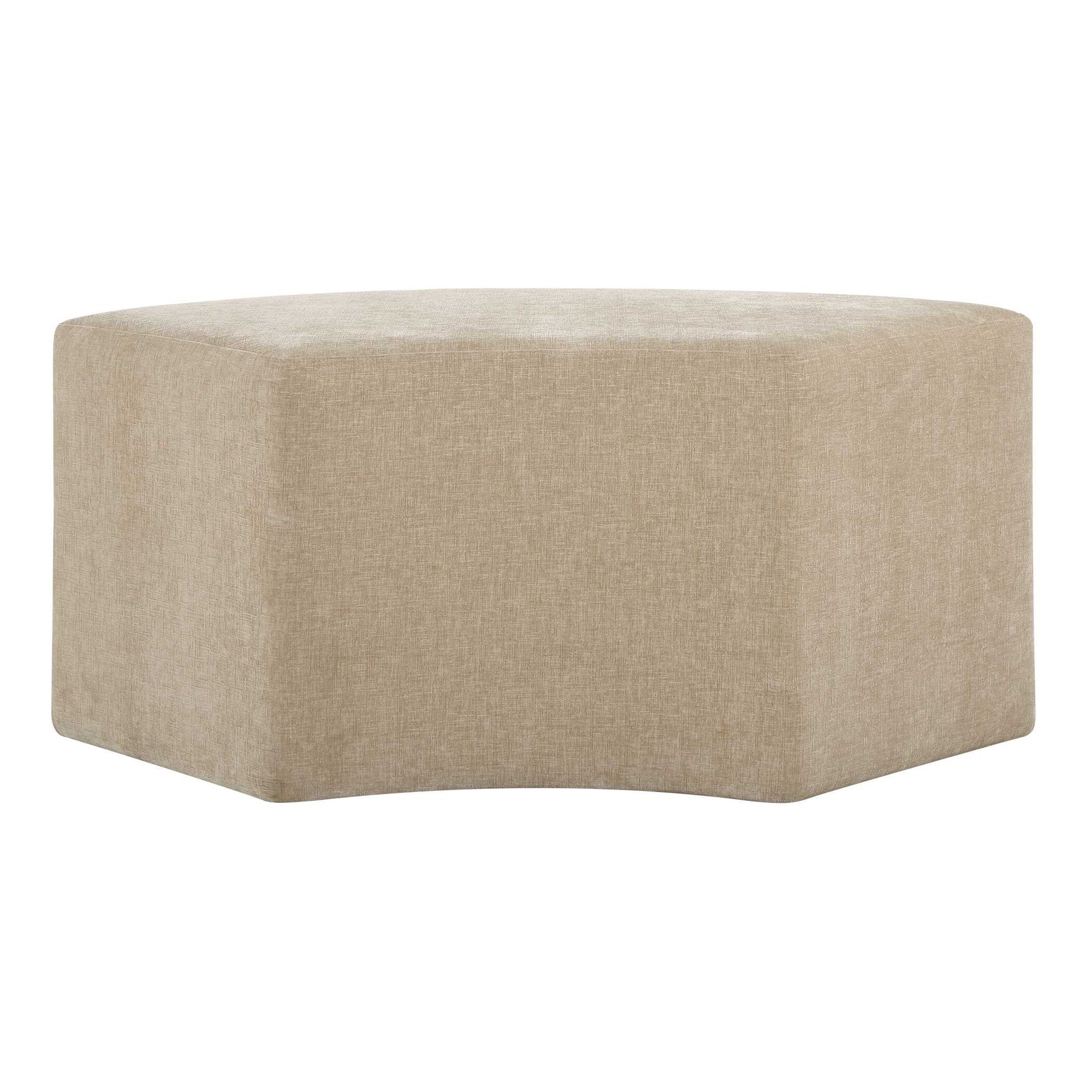 Khai Brown Rounded Plush Dining Bench
