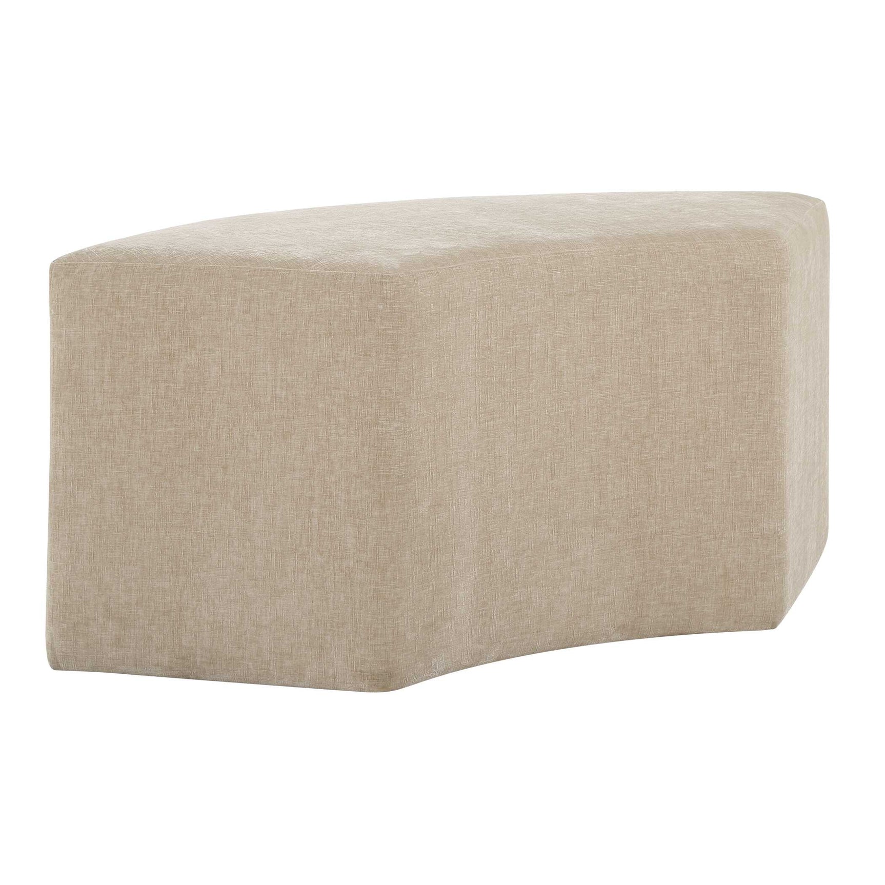 Khai Brown Rounded Plush Dining Bench