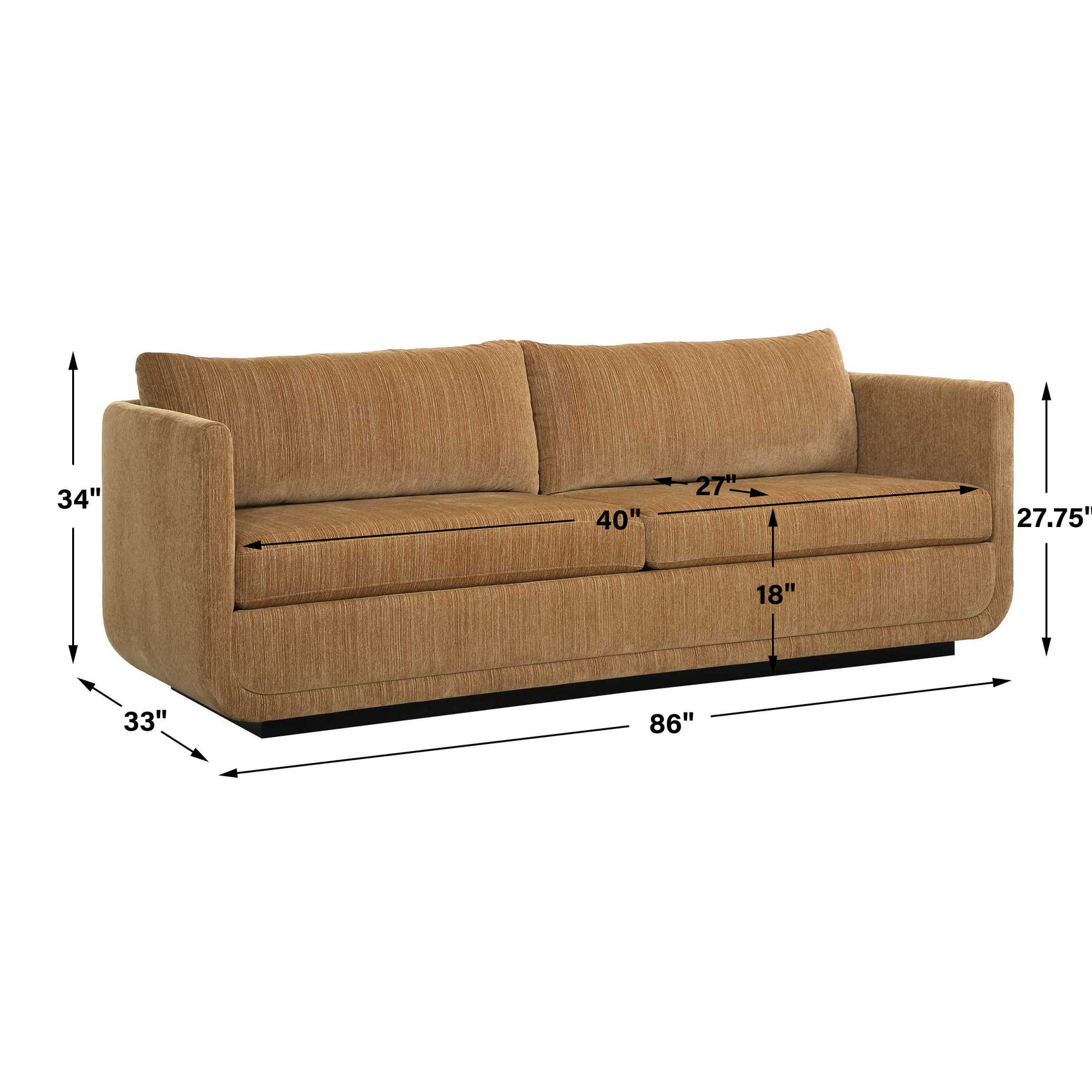 Abound Brown Ginger Sofa