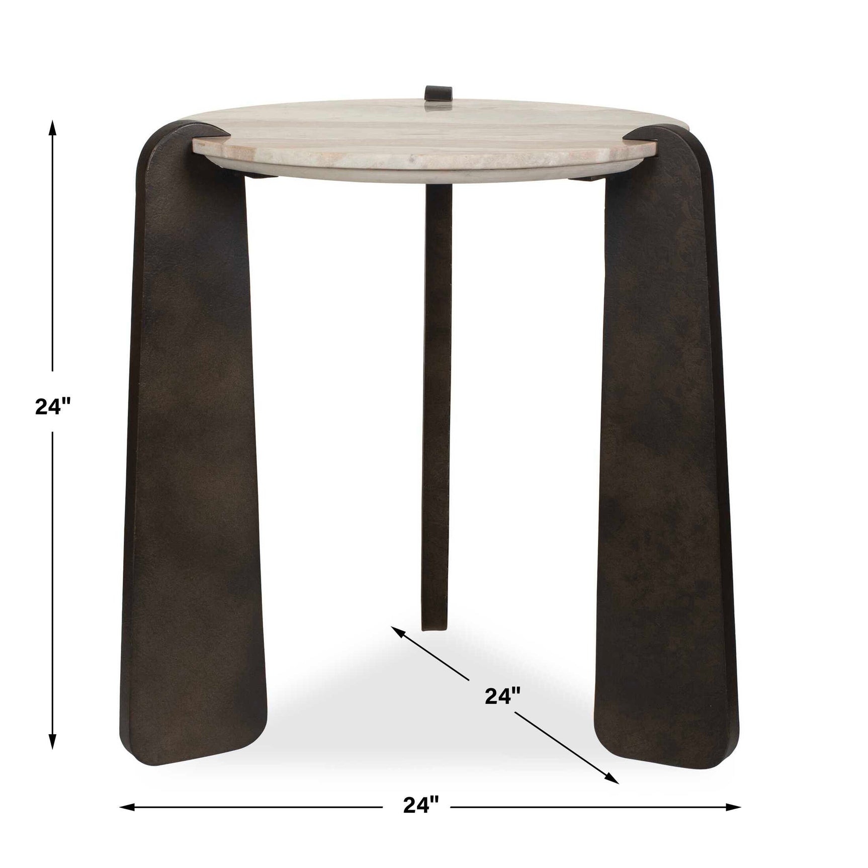 Talud Bronze/Gray Modern Marble Side Table