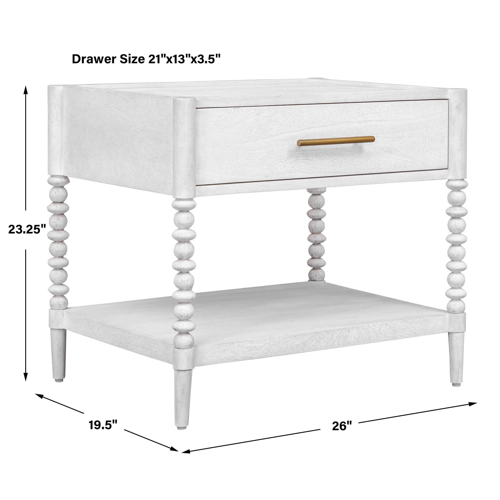 Bales Off-White Side Table