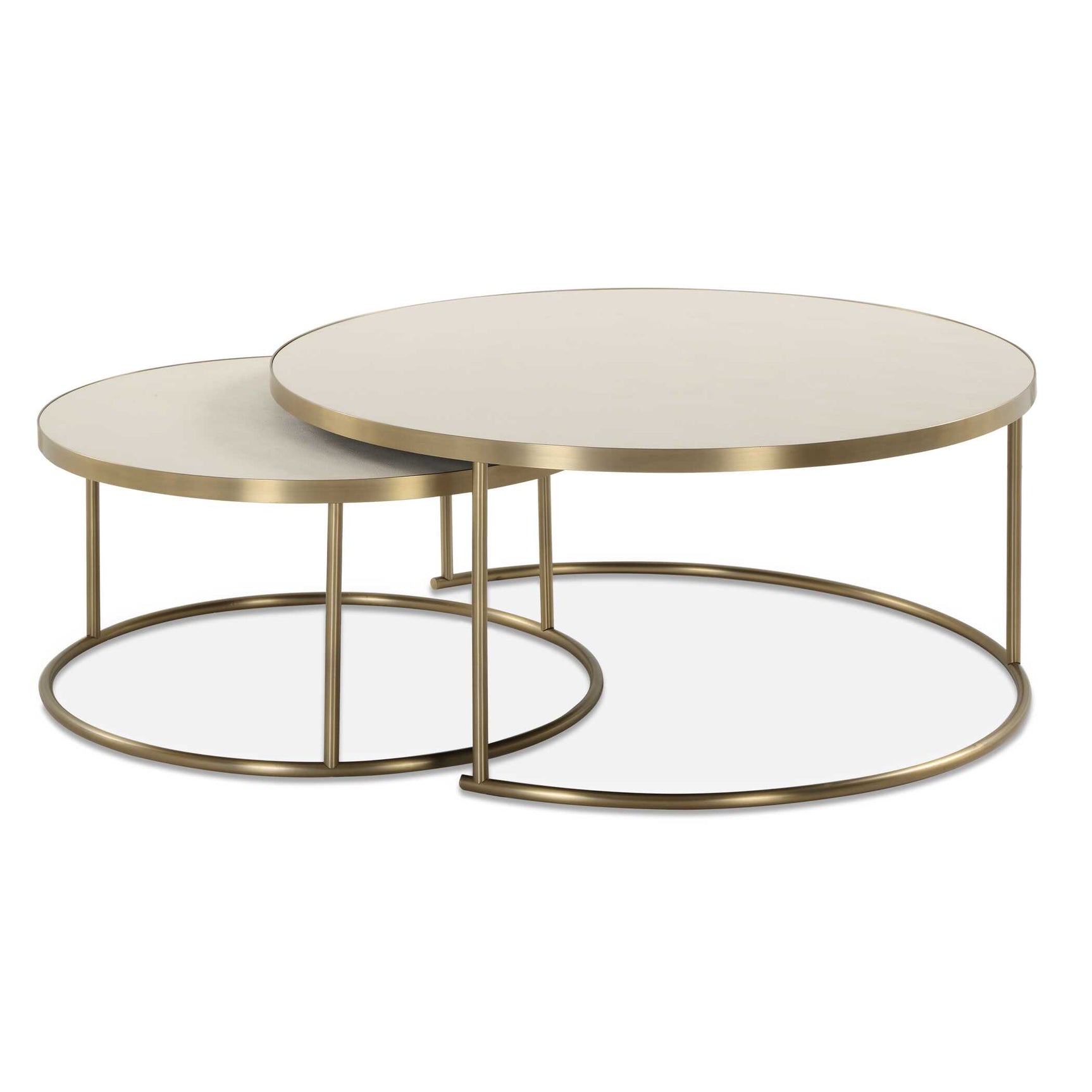 Aragon White Nesting Coffee Tables (Set of 2)
