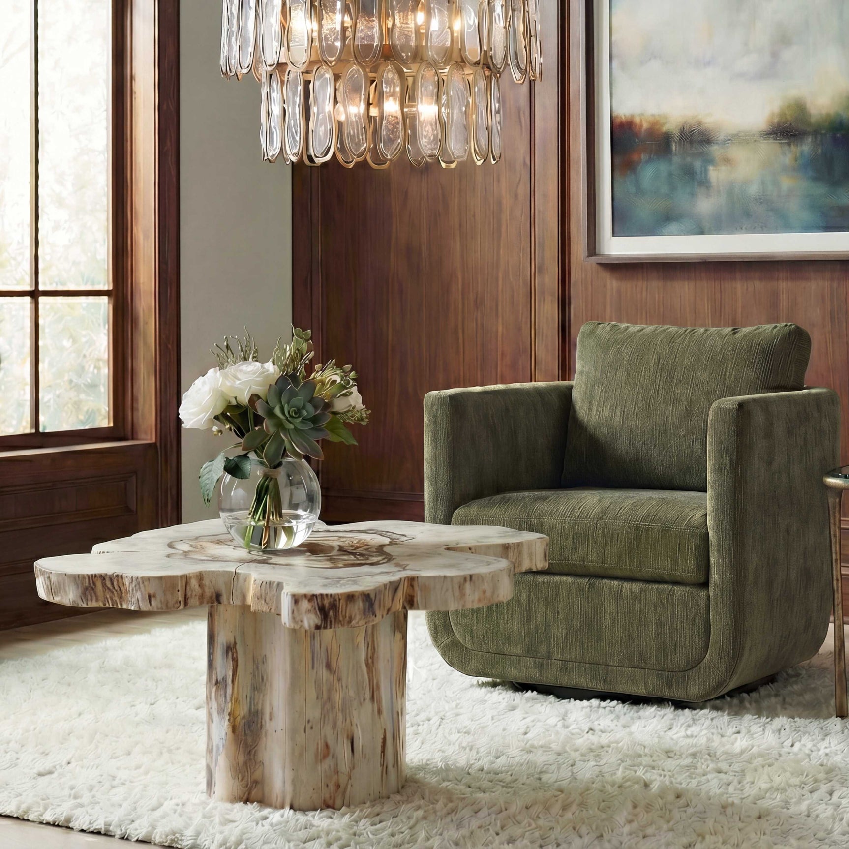 Anzalone Woodtone Solid Wood Coffee Table