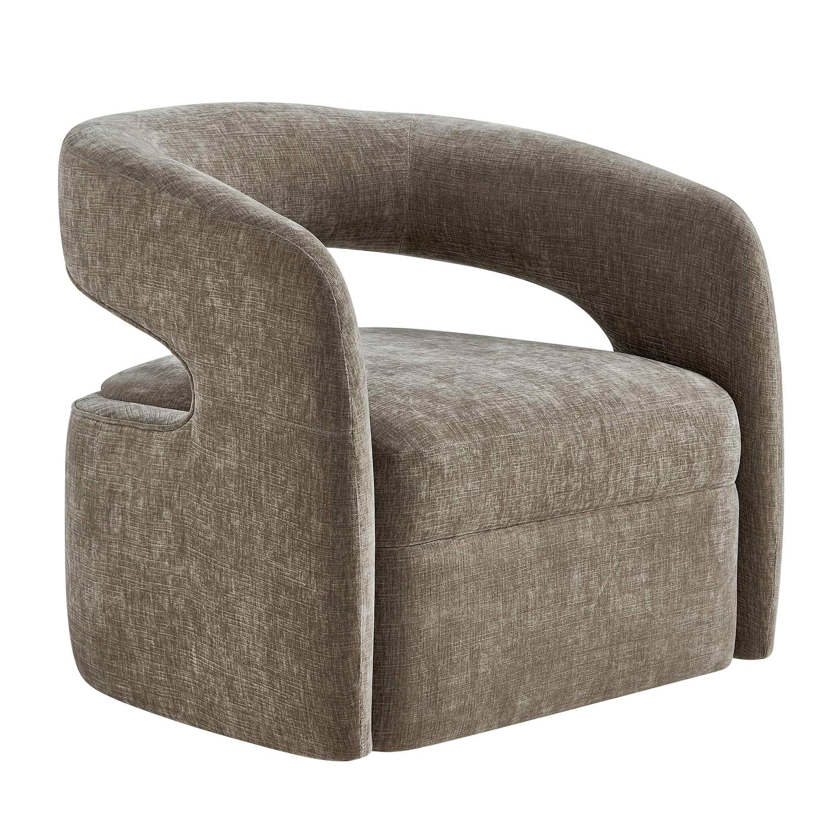 Breis Gray Swivel Barrel Chair