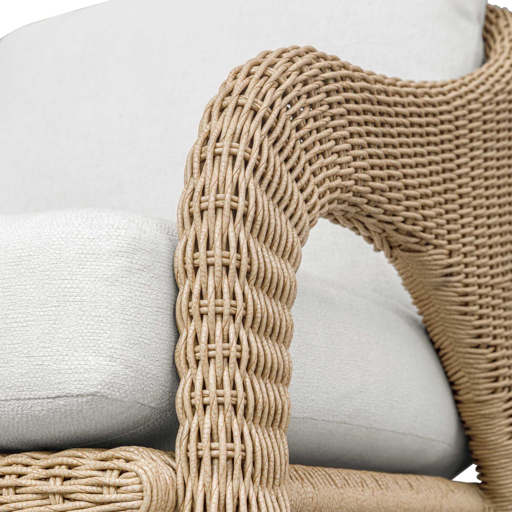 Kavali Woodtone Outdoor Wicker Lounge Chair