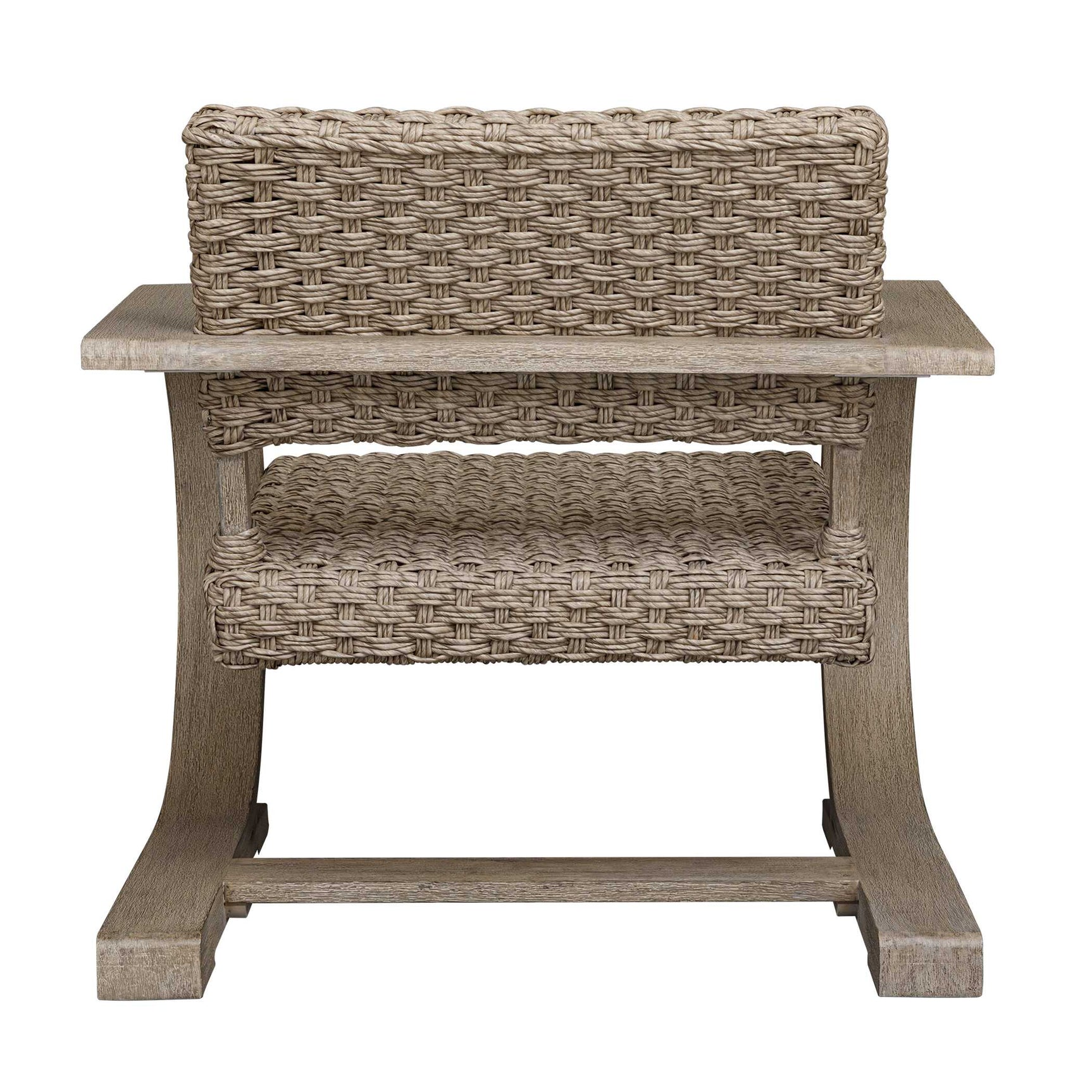 Rehema Gray Outdoor Wicker Lounge Chair