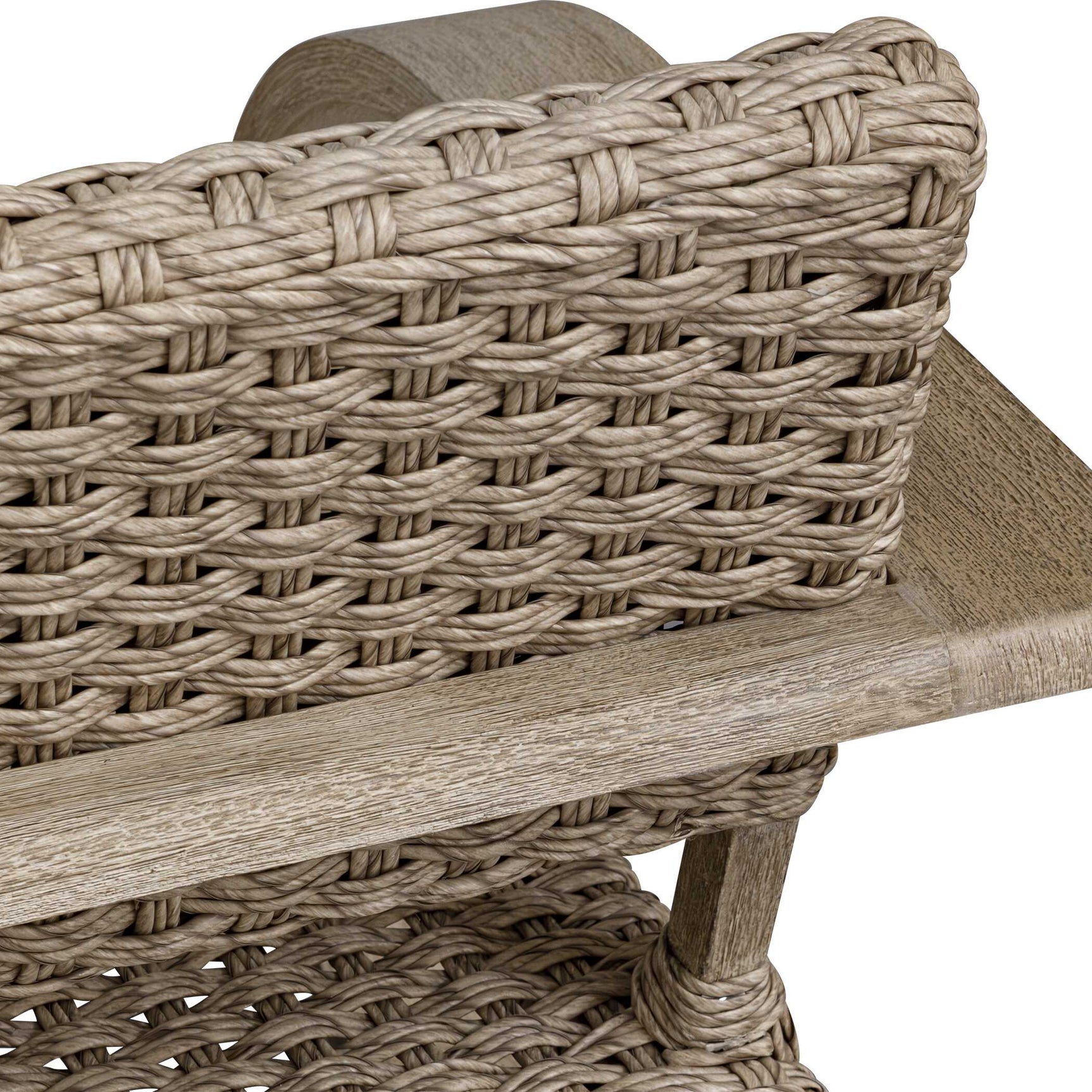 Rehema Gray Outdoor Wicker Lounge Chair