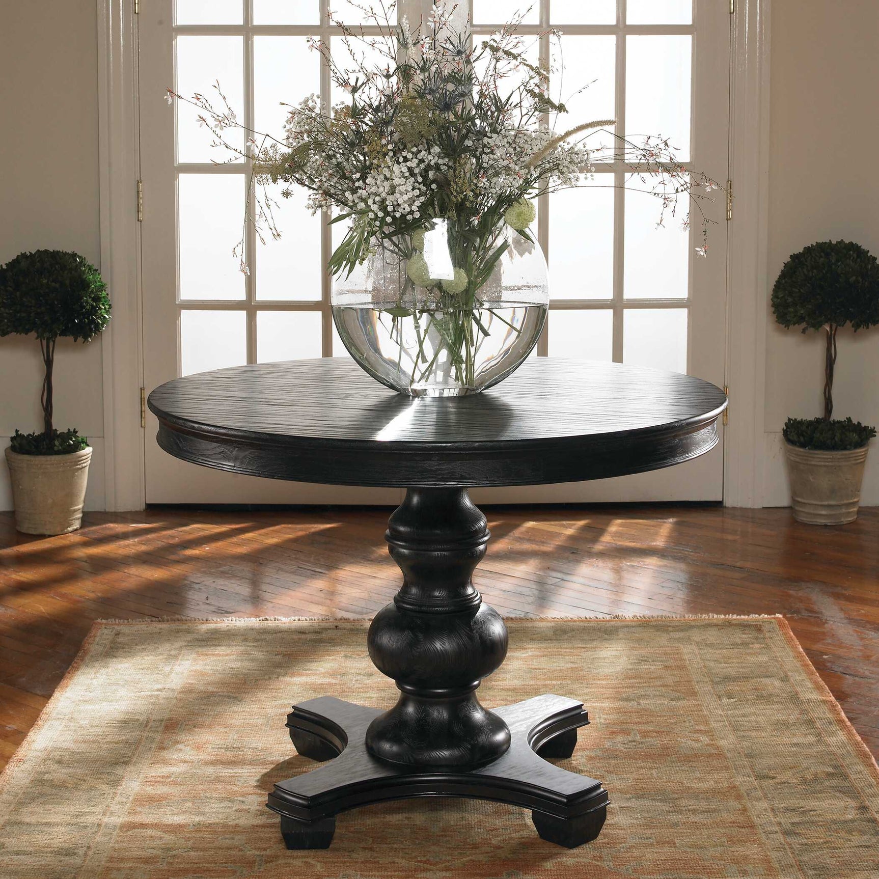 Brynmore Black Wood Grain Round Table
