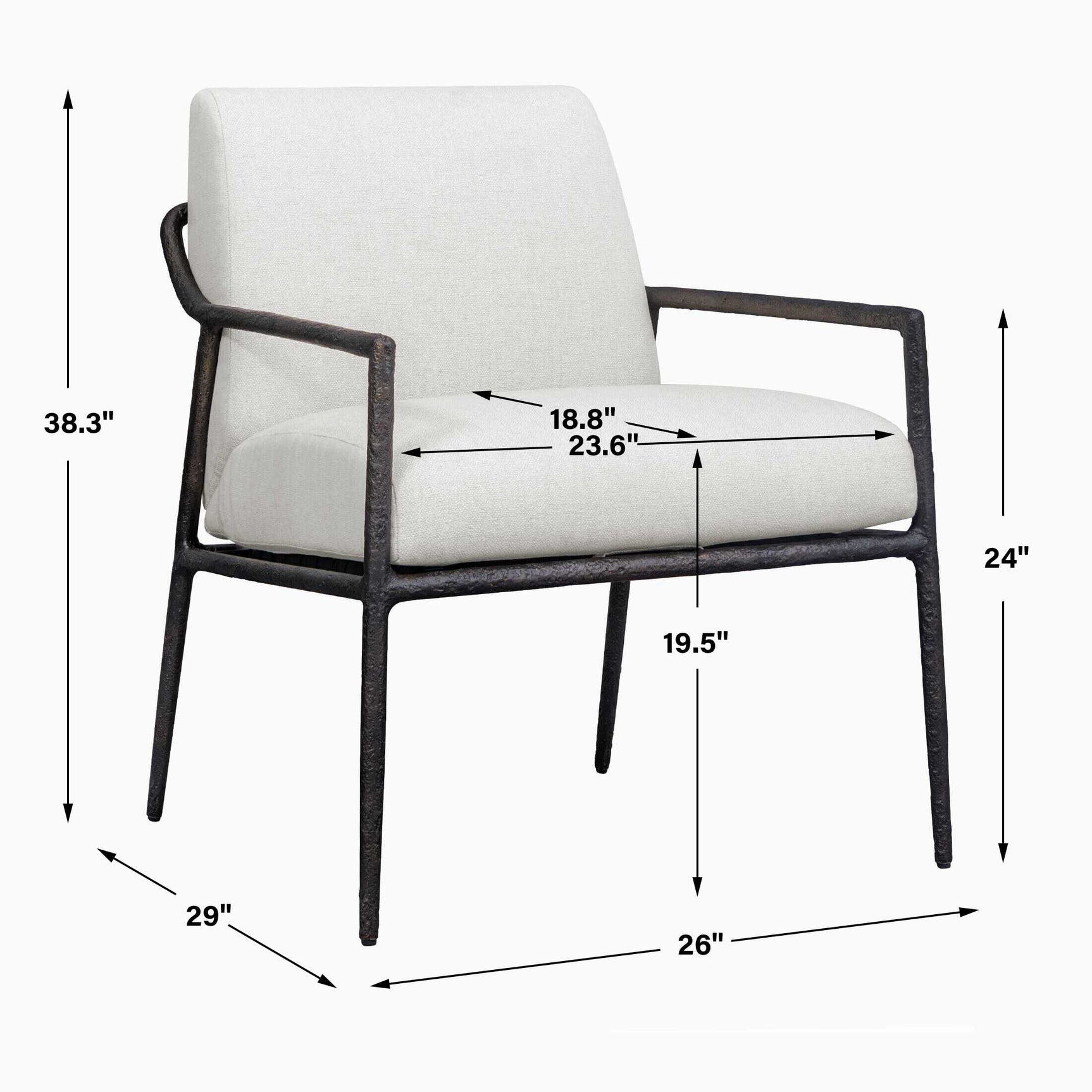 Thayer Bronze/White Outdoor Upholstered Lounge Chair