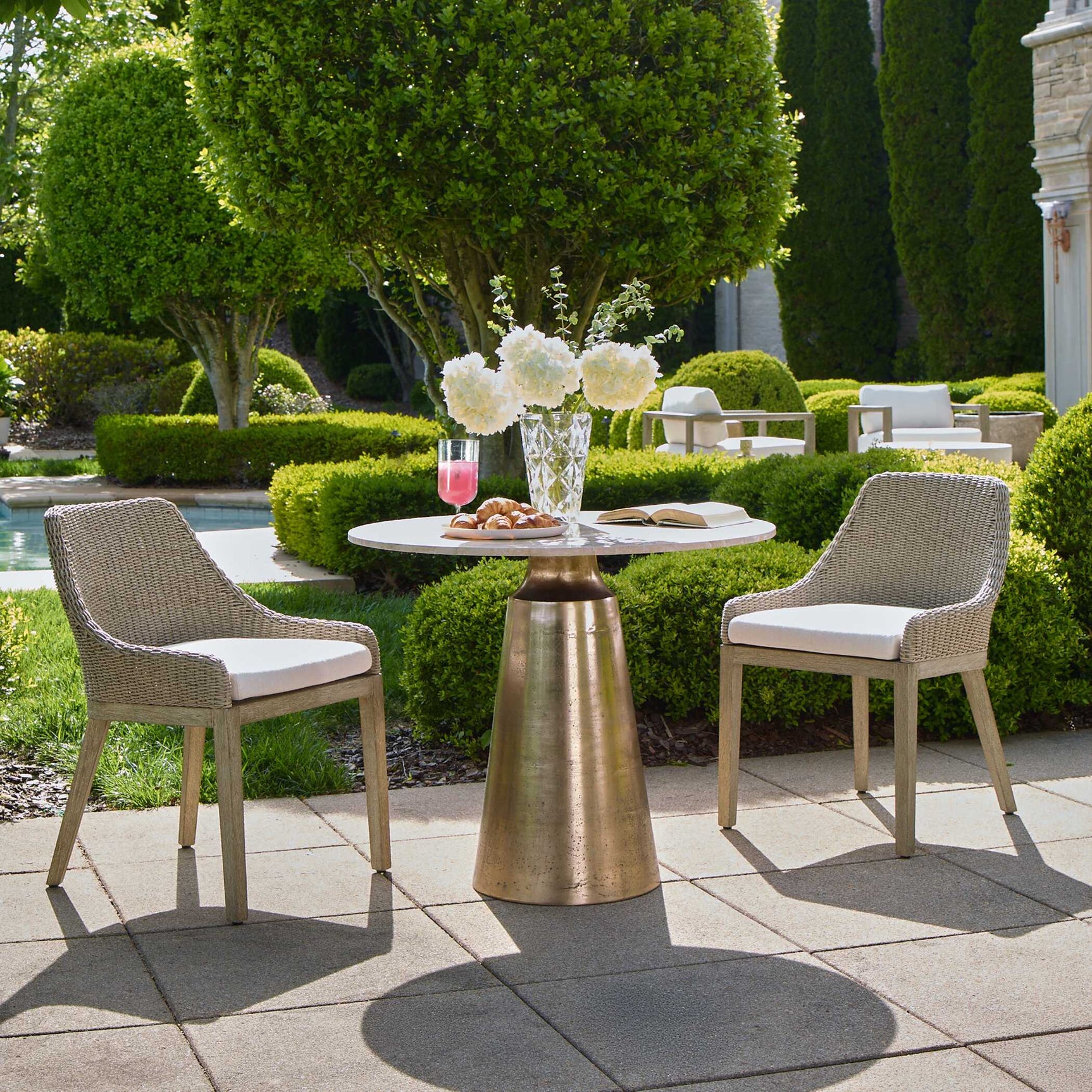 Midsummer Brass Indoor-Outdoor Bistro Table