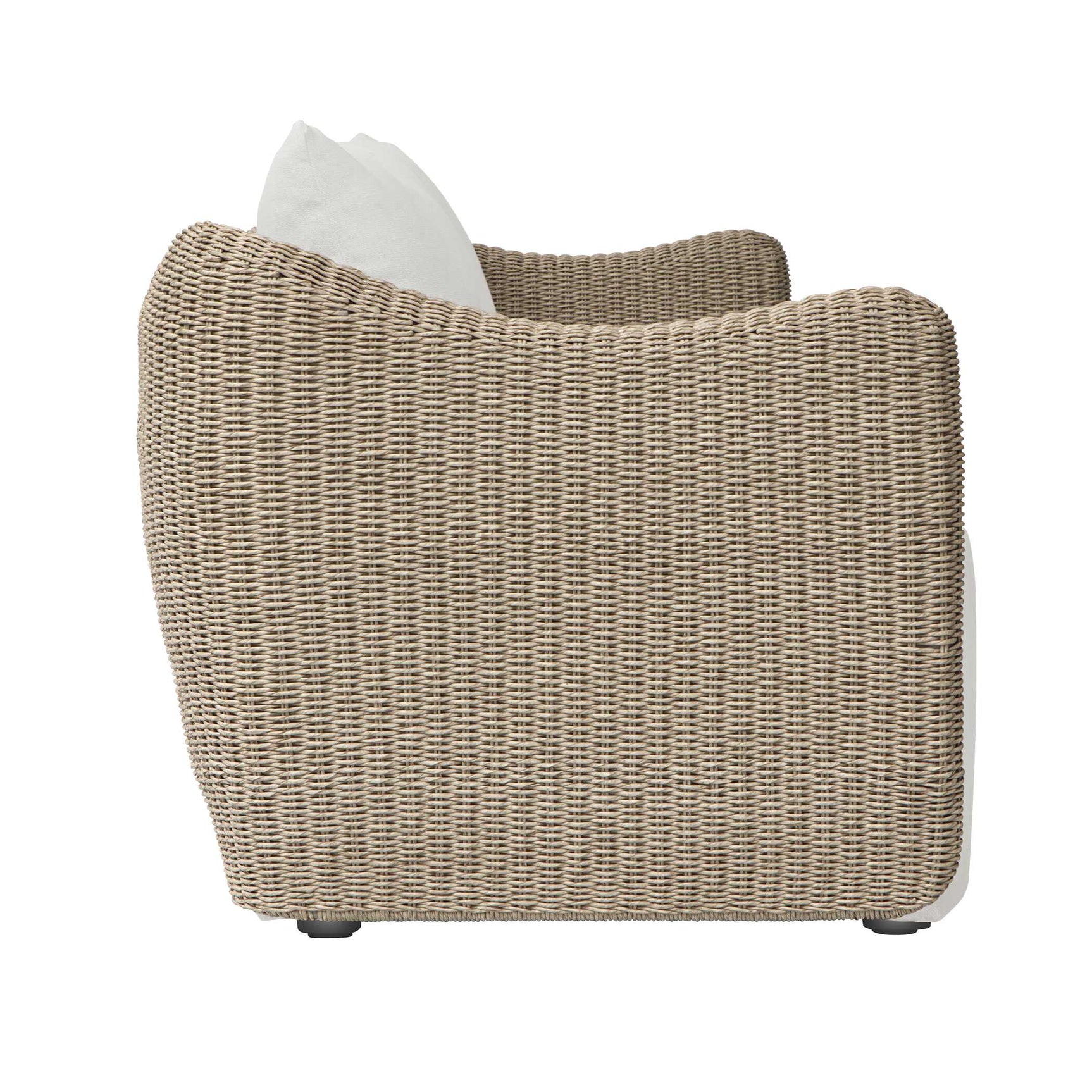 Sunset Gray/White Wicker Outdoor Sofa