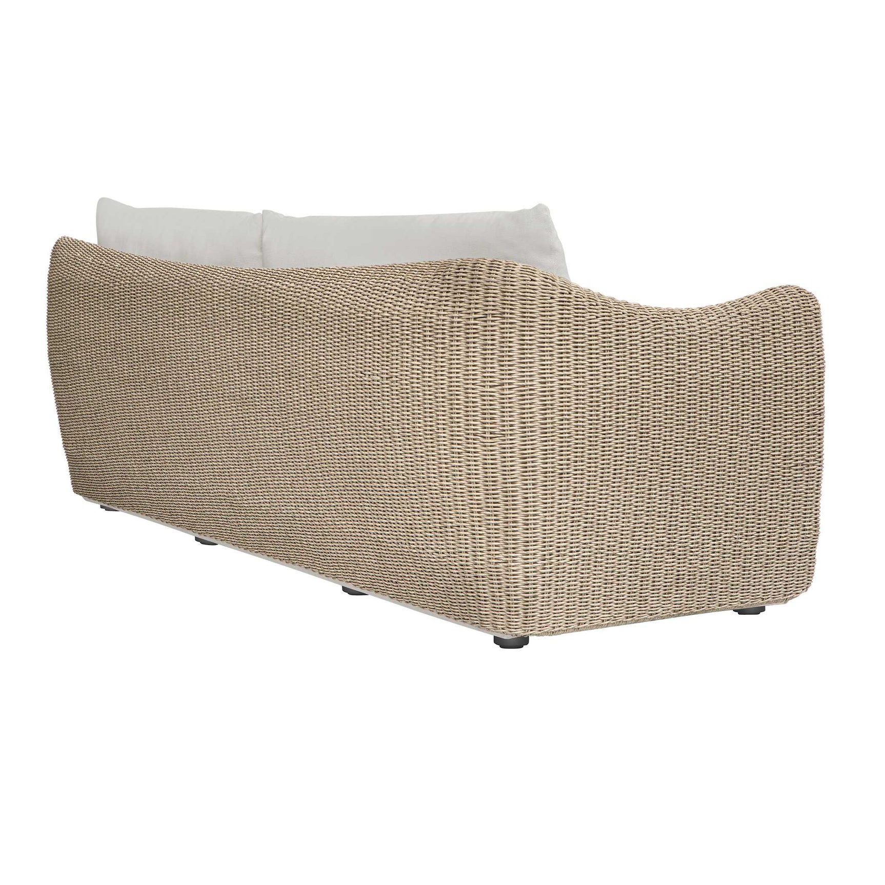 Sunset Gray/White Wicker Outdoor Sofa