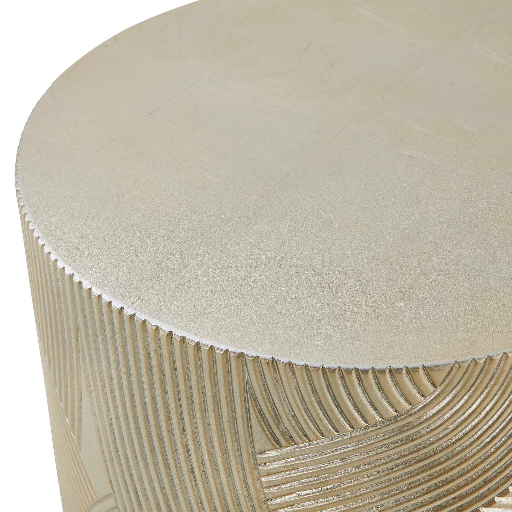 Cassandra Gold Drum Accent Table