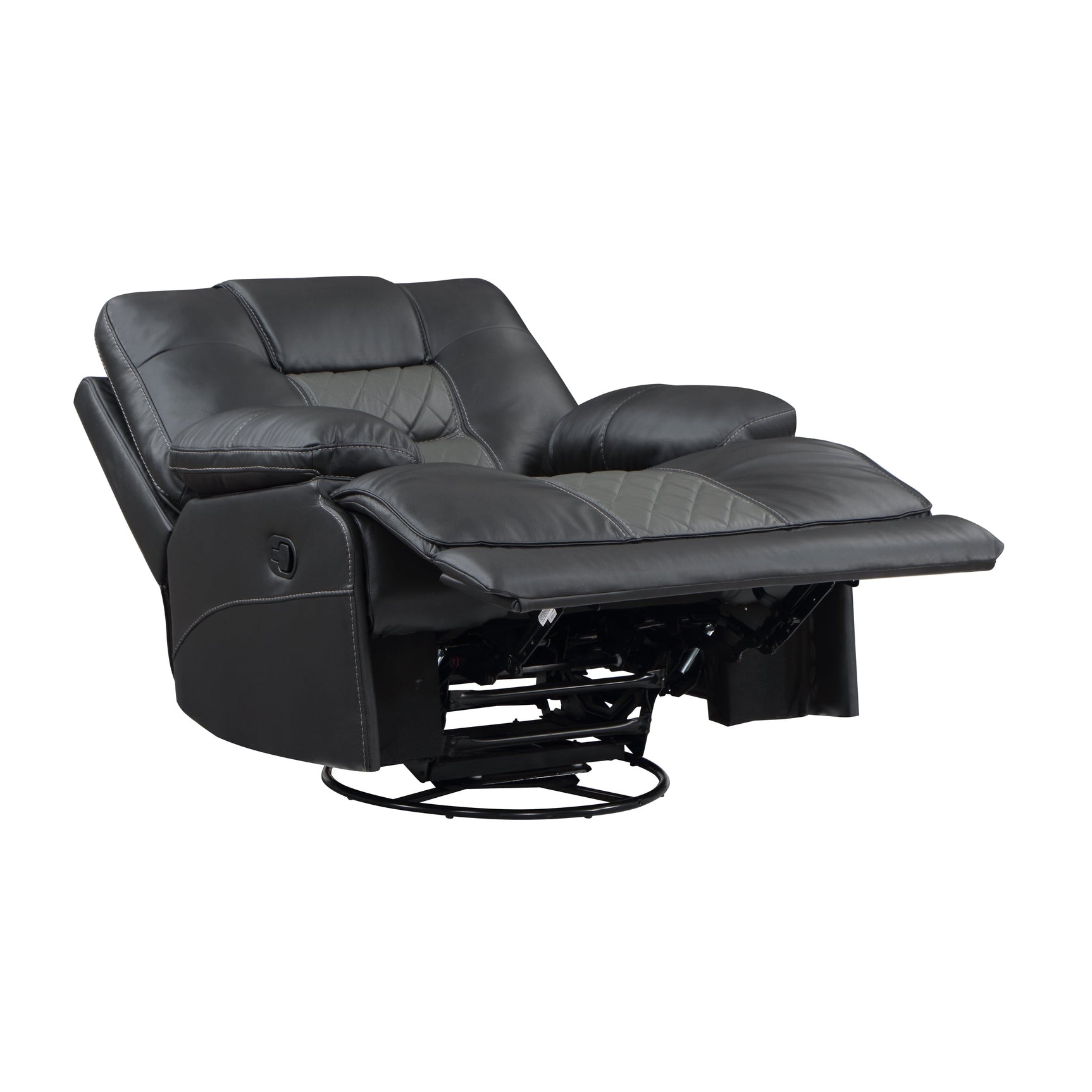 Fabian Gray Swivel Glider Reclining Chair - Ornate Home