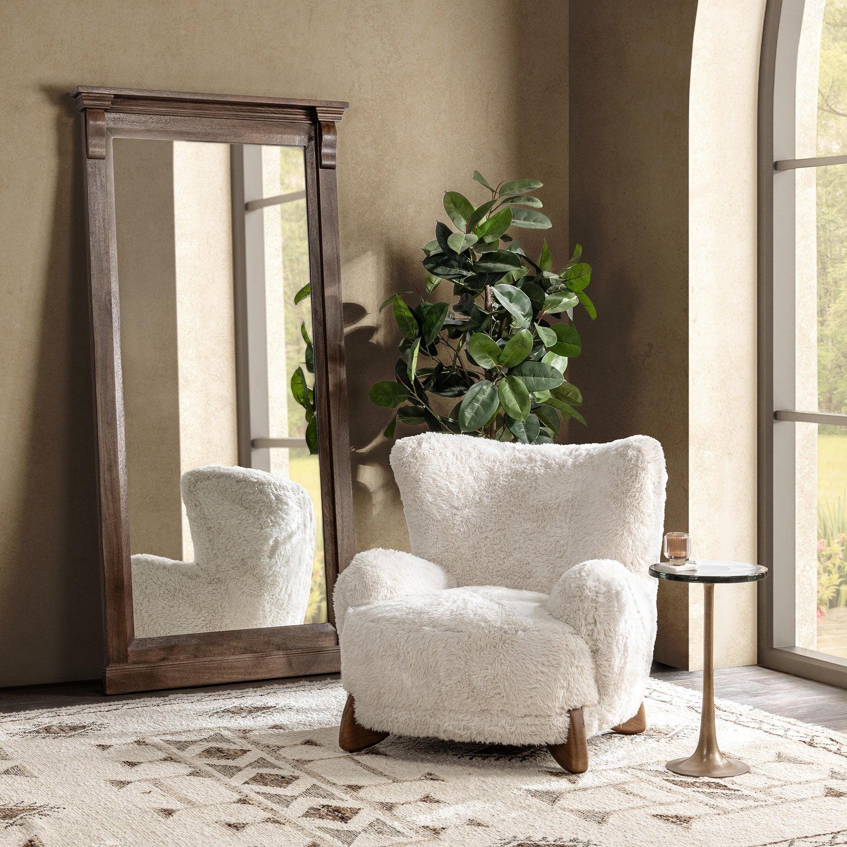 Fabiana Brass Accent Table - Ornate Home