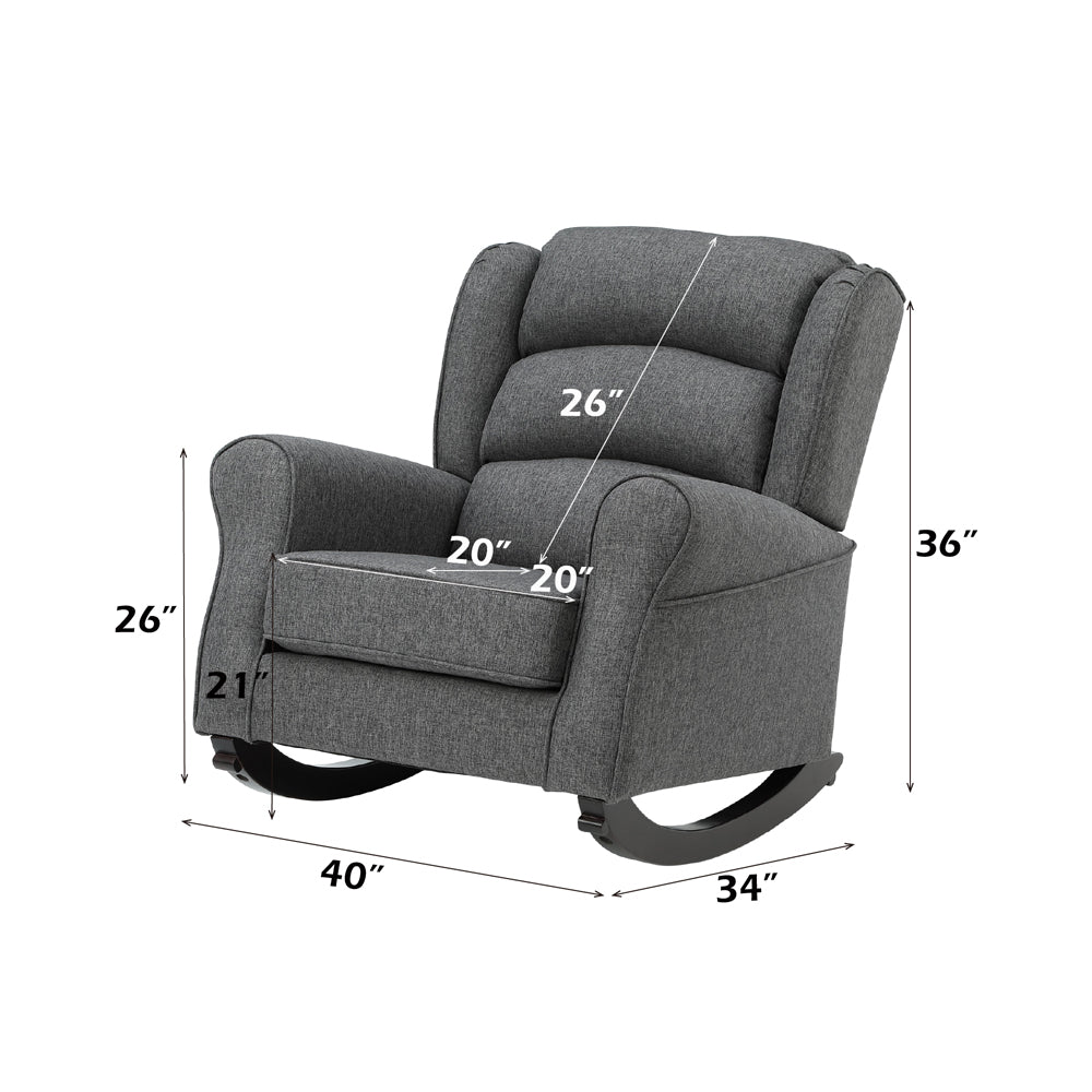 Fabien Gray Rocking Chair - Ornate Home