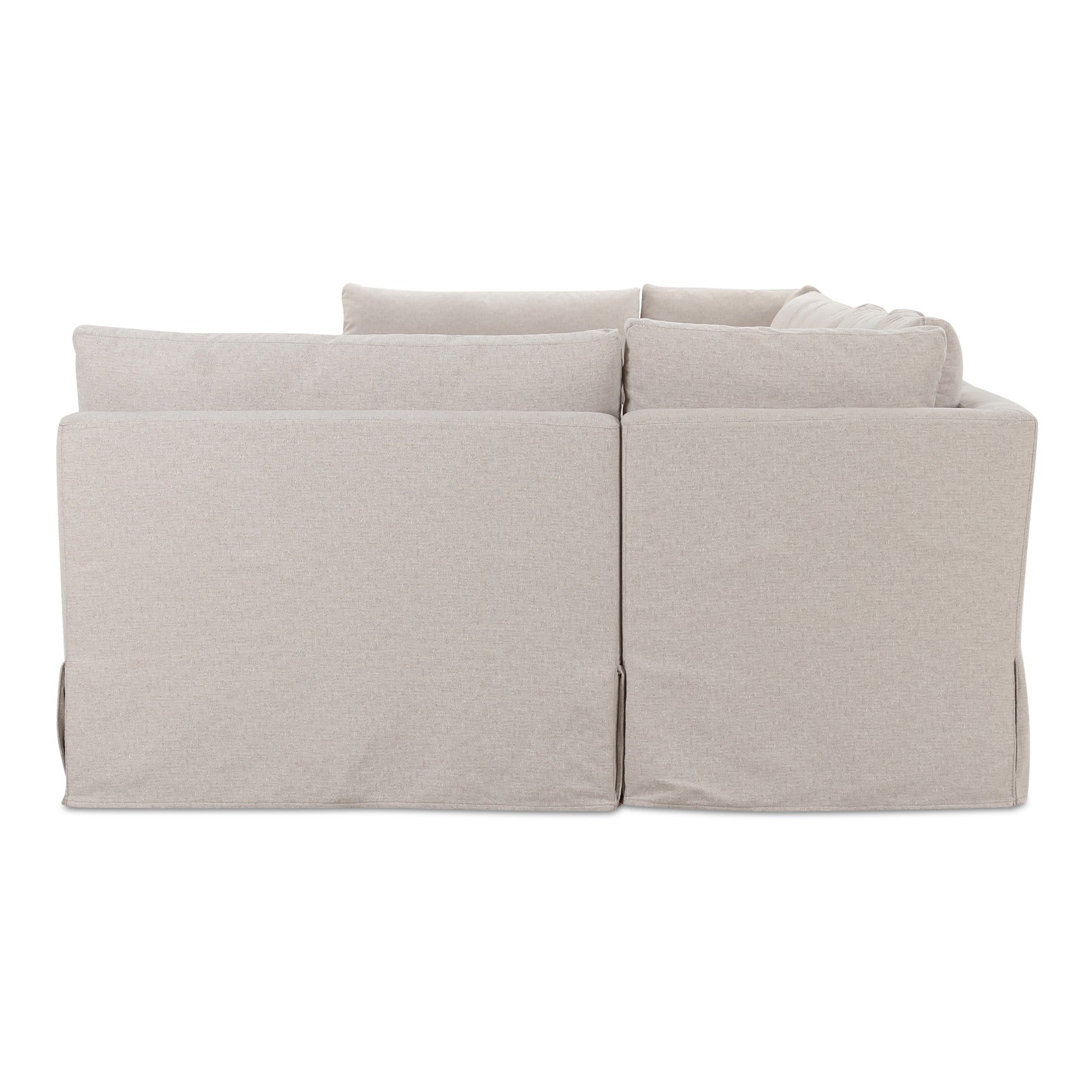 Fable Beige U Shape Slipcover Dining Banquette 154 in - Ornate Home