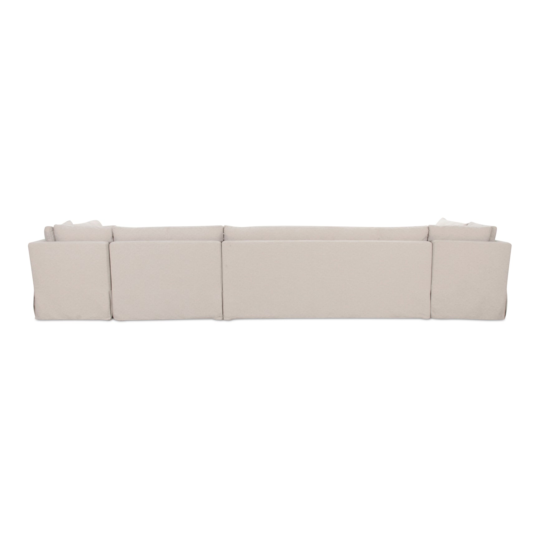 Fable Beige U Shape Slipcover Dining Banquette 168 in - Ornate Home