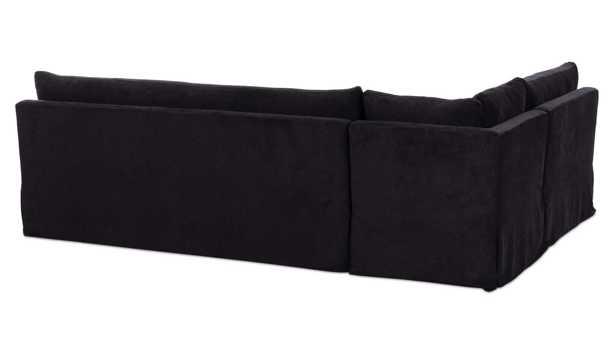 Fable Black 100.5 in L-Shape Slipcover Dining Banquette - Ornate Home