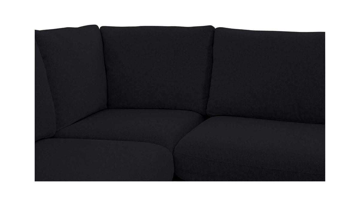 Fable Black 154 in U-Shape Slipcover Dining Banquette - Ornate Home