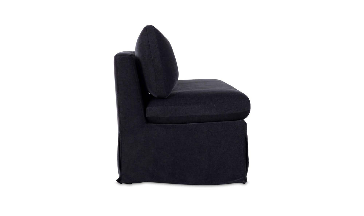 Fable Black Slipcover Dining Bench - Ornate Home
