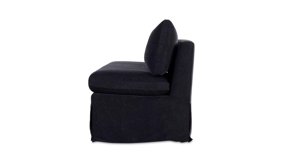 Fable Black Slipcover Dining Bench - Ornate Home