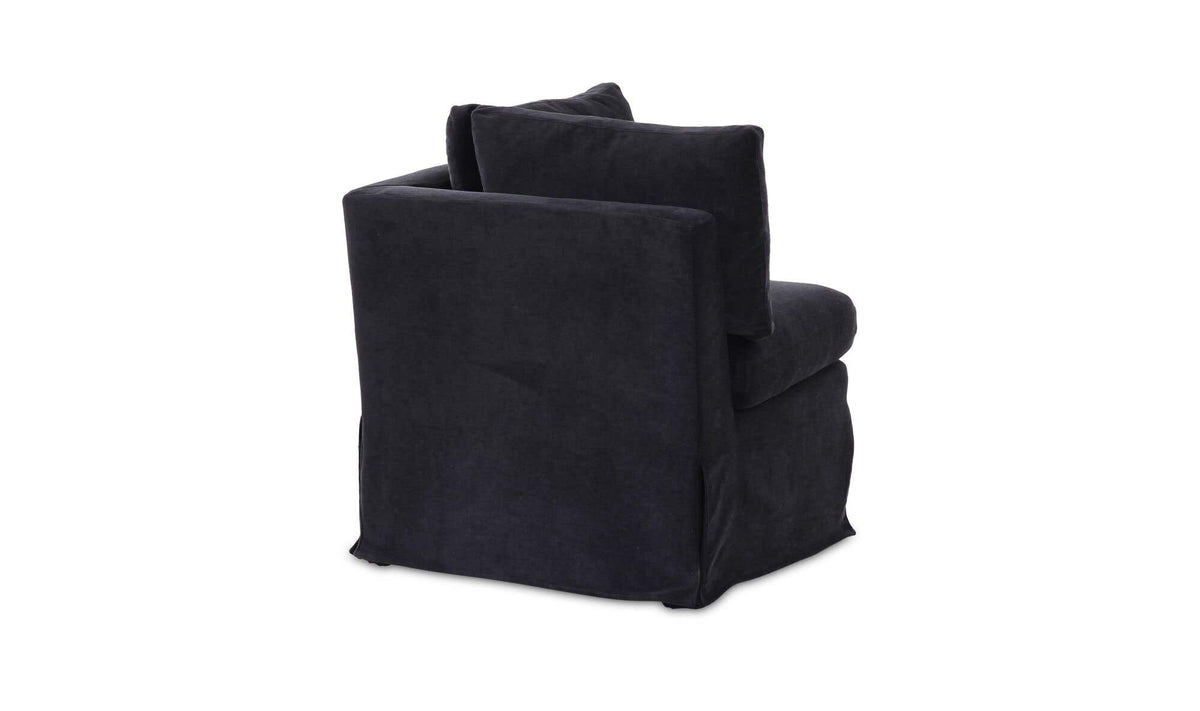 Fable Black Slipcover Dining Corner Chair - Ornate Home
