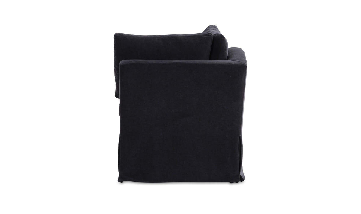 Fable Black Slipcover Dining Corner Chair - Ornate Home