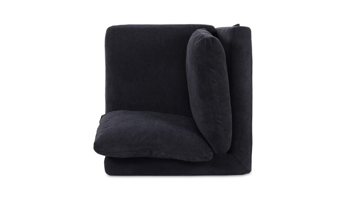 Fable Black Slipcover Dining Corner Chair - Ornate Home