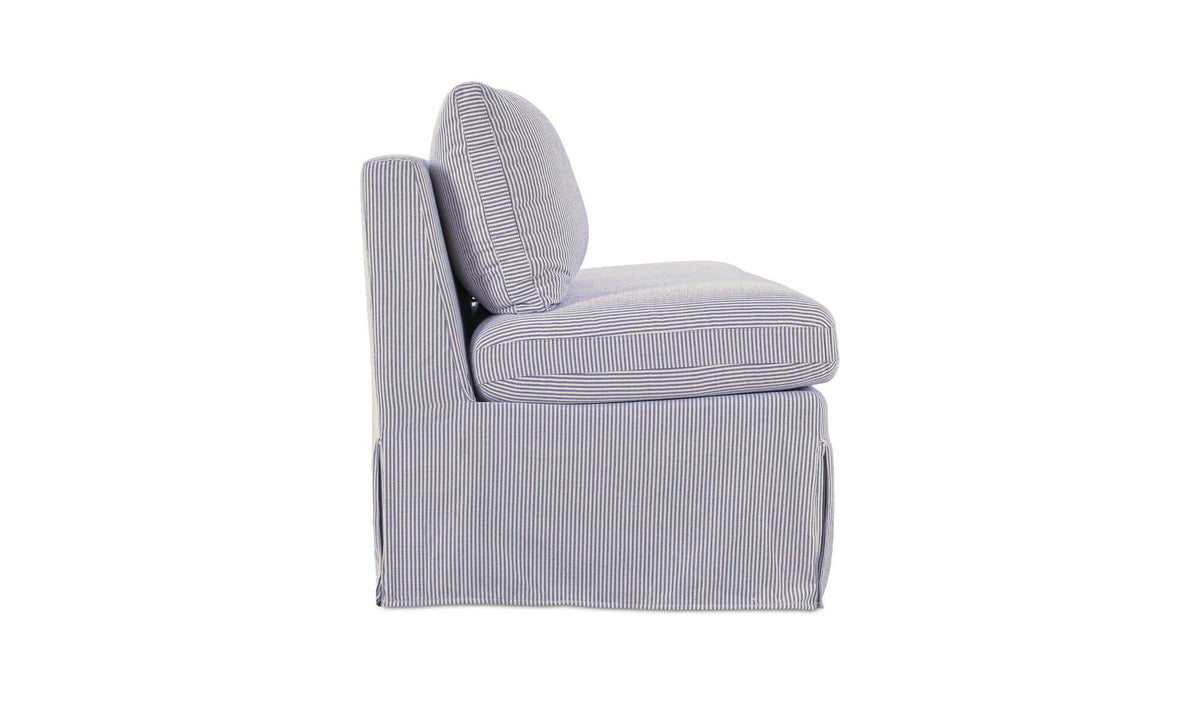 Fable Navy Stripe Slipcover Dining Bench - Ornate Home