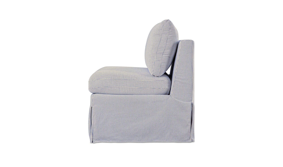 Fable Navy Stripe Slipcover Dining Chair and Half - Ornate Home