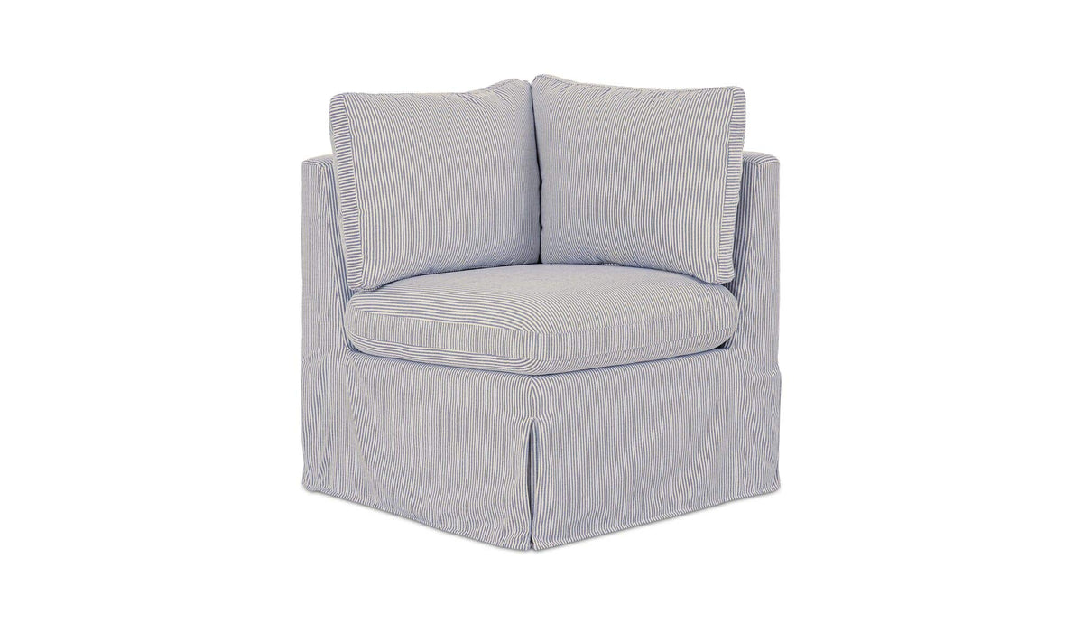 Fable Navy Stripe Slipcover Dining Corner Chair - Ornate Home