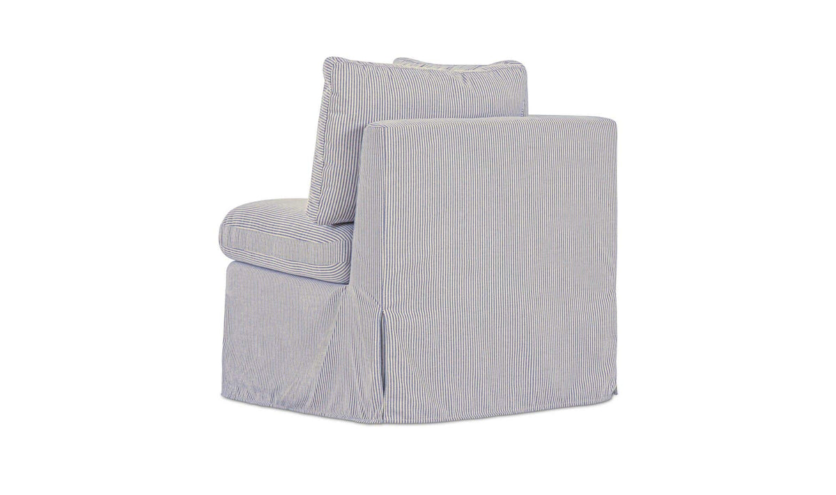 Fable Navy Stripe Slipcover Dining Corner Chair - Ornate Home