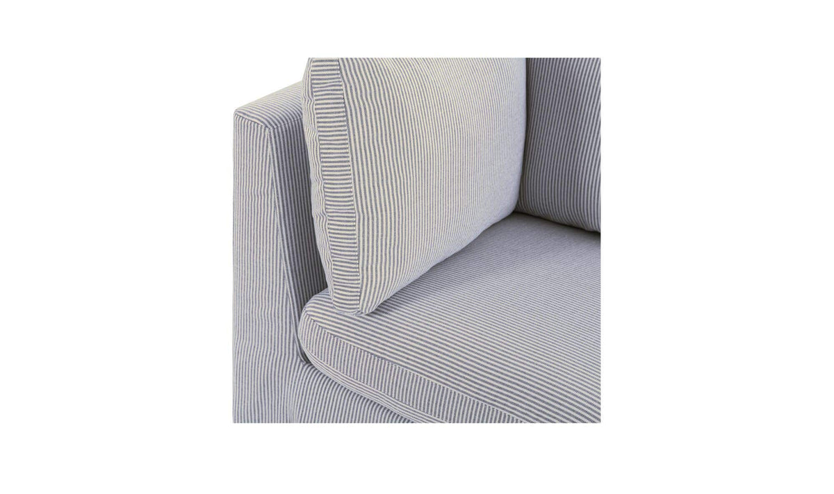 Fable Navy Stripe Slipcover Dining Corner Chair - Ornate Home