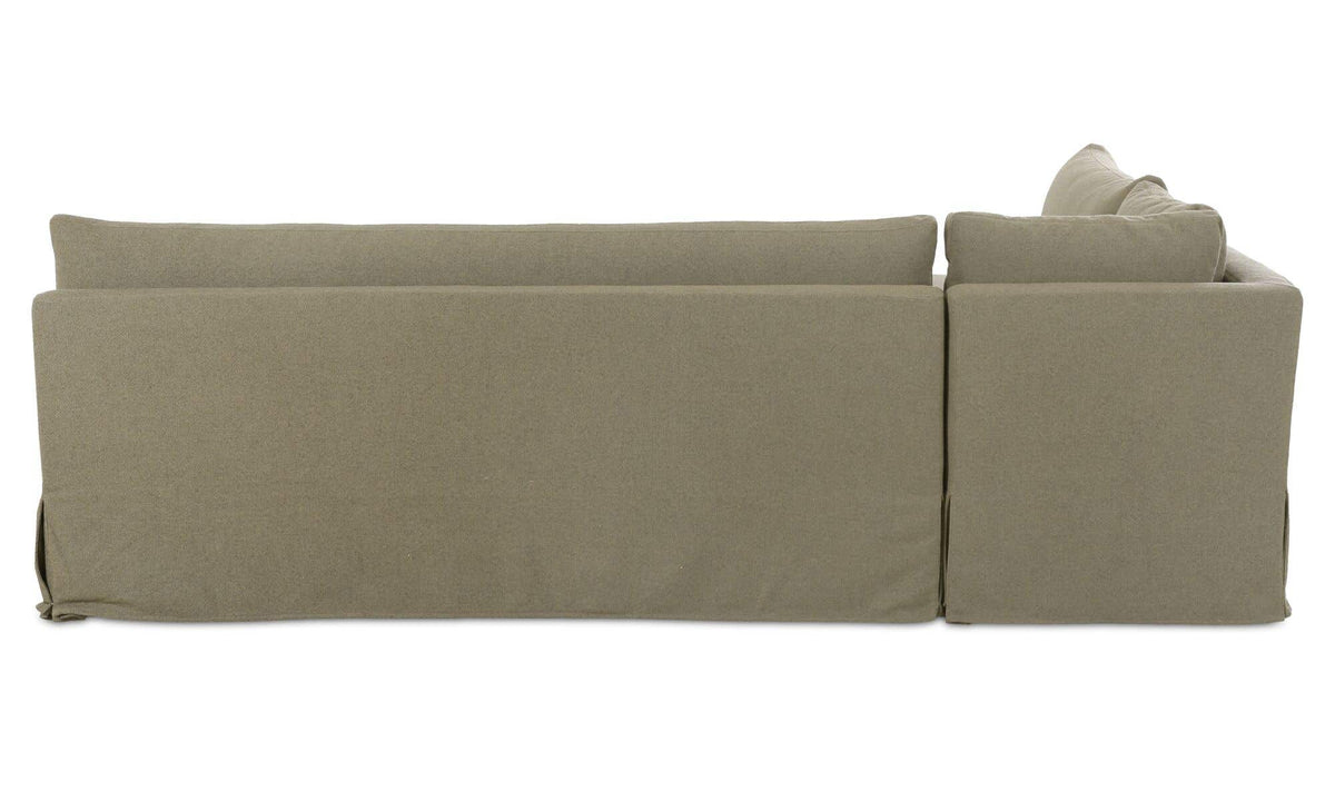 Fable Olive 100.5 in L-Shape Slipcover Dining Banquette - Ornate Home