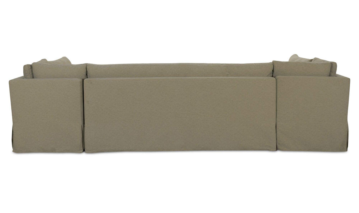 Fable Olive 129 in U-Shape Slipcover Dining Banquette - Ornate Home
