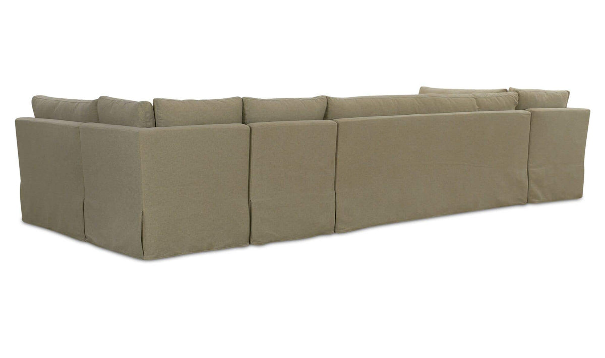 Fable Olive 154 in U-Shape Slipcover Dining Banquette - Ornate Home