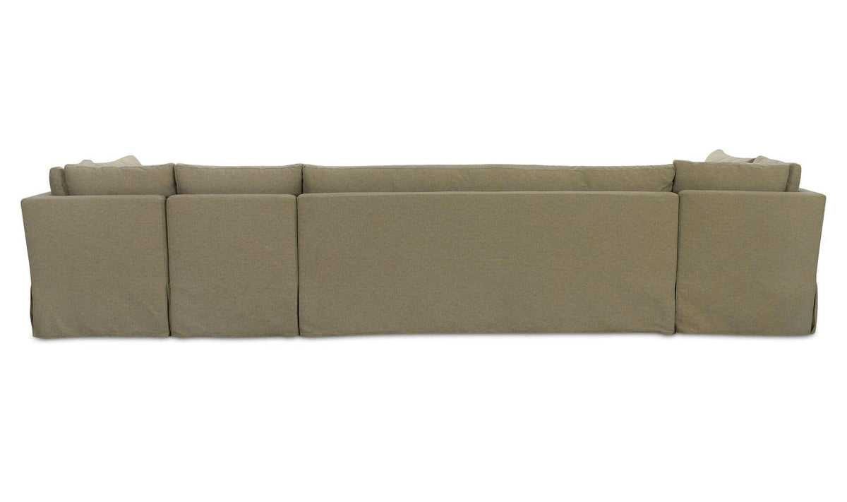 Fable Olive 154 in U-Shape Slipcover Dining Banquette - Ornate Home
