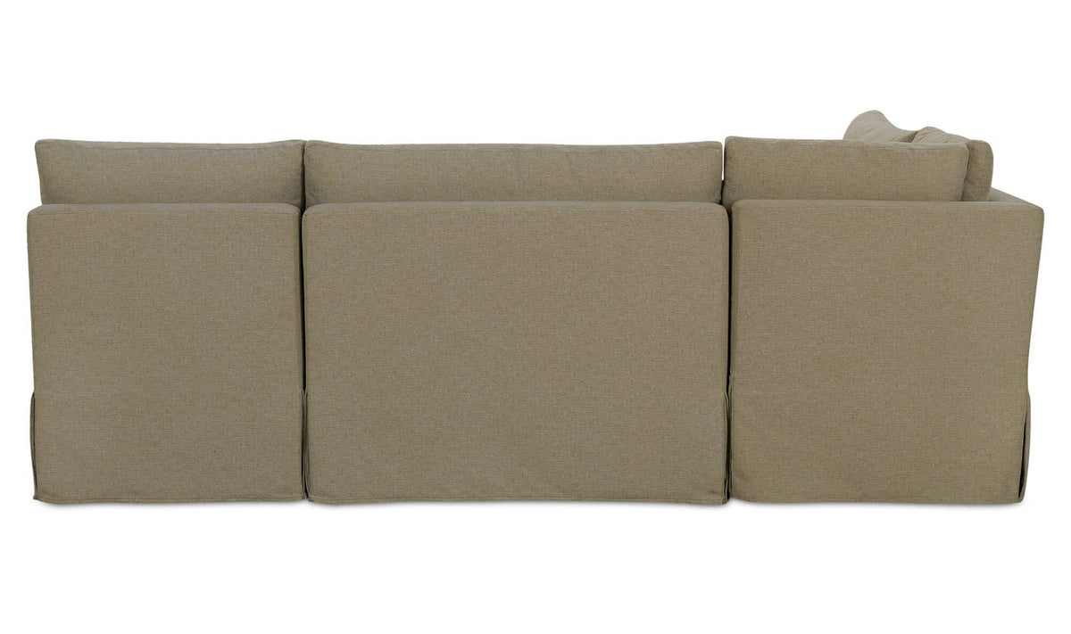 Fable Olive 96 in L-Shape Slipcover Dining Banquette - Ornate Home