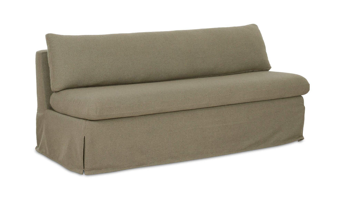 Fable Olive Slipcover Dining Bench - Ornate Home
